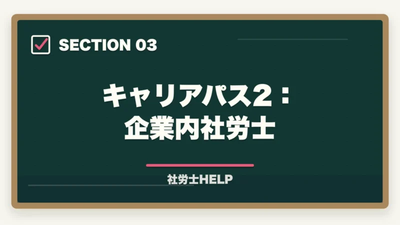 キャリアパス2:企業内社労士|社労士資格の活かし方|独立開業・企業内・副業まで広がるキャリアパス完全ガイド【2026年版】の図解