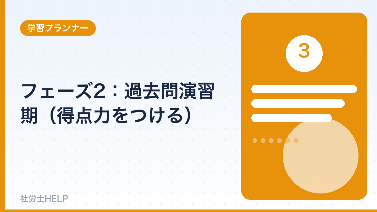 社労士の過去問演習期